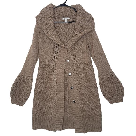 Y2K Old Navy Cardigan Sweater M Chunky Bell Sleeve Whimsigoth Bratz Boho Indie - Picture 1 of 9